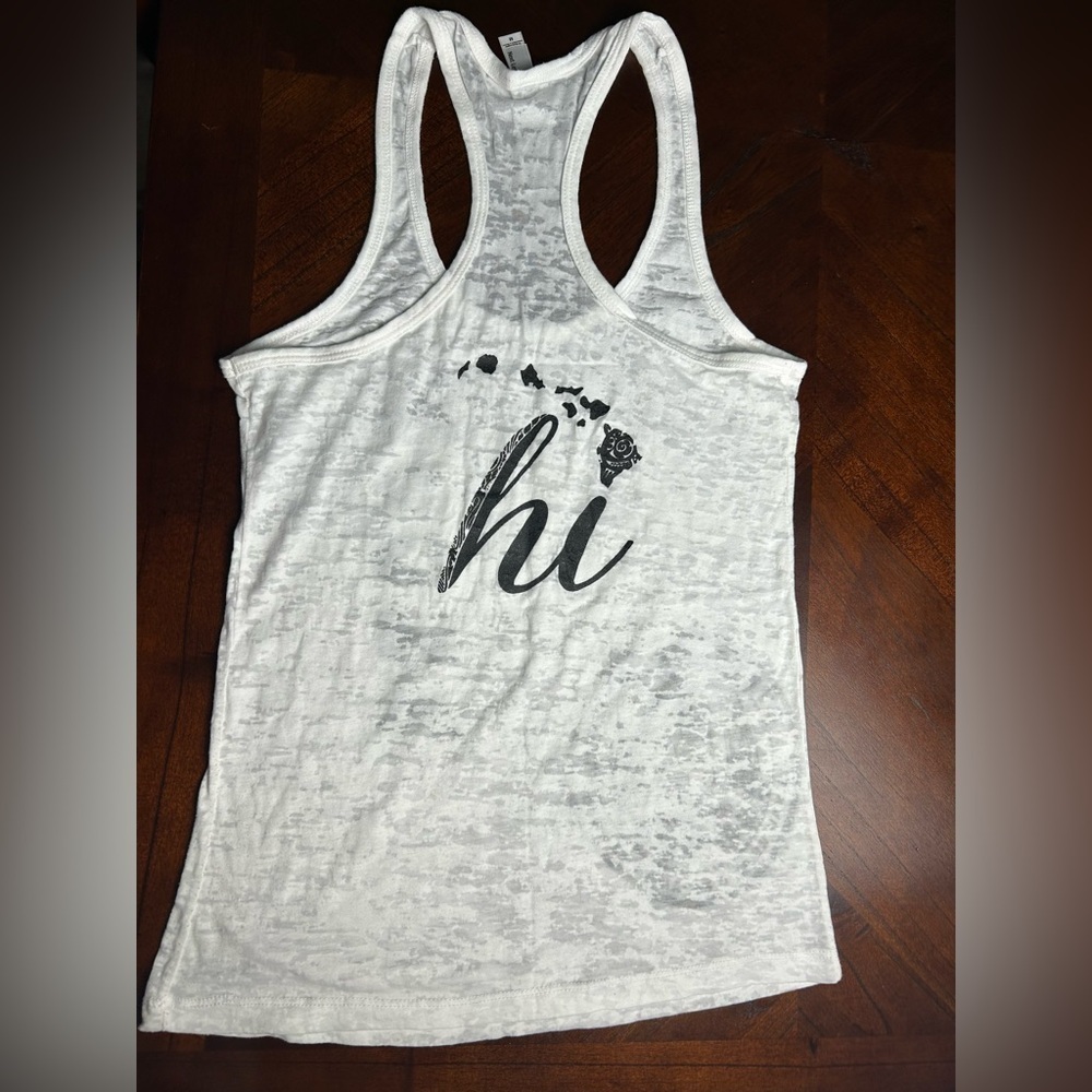 Next Level Apparel White Aloha Tank Top - Picture 6 of 6